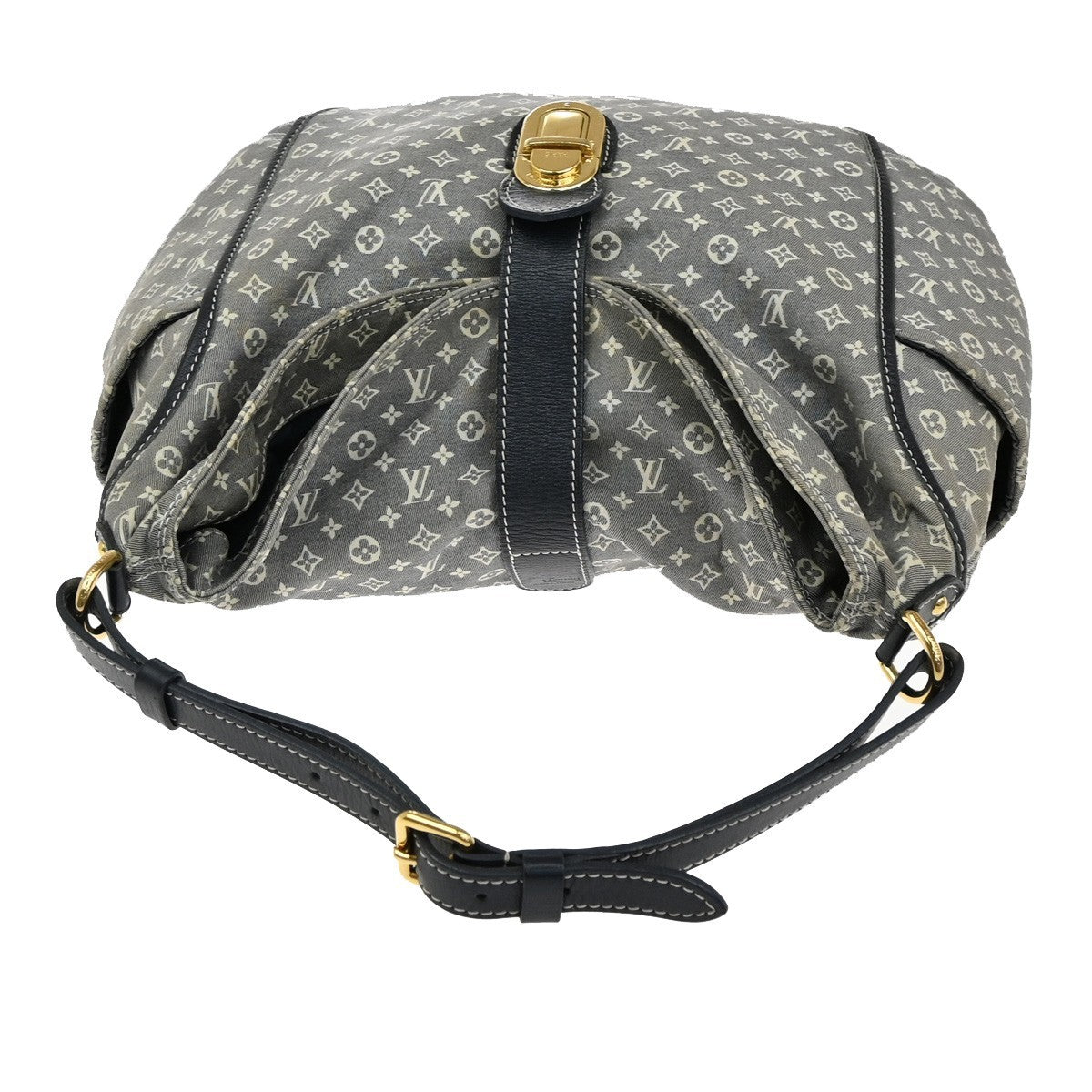 LOUIS VUITTON Romance Shoulder Bag Monogram Idylle Leather Blue M56700 73KB616