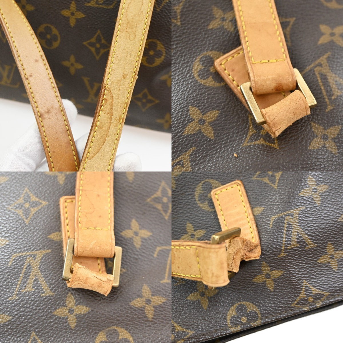 LOUIS VUITTON Cabas Piano Shoulder Bag Monogram Leather Brown M51148 67SA054