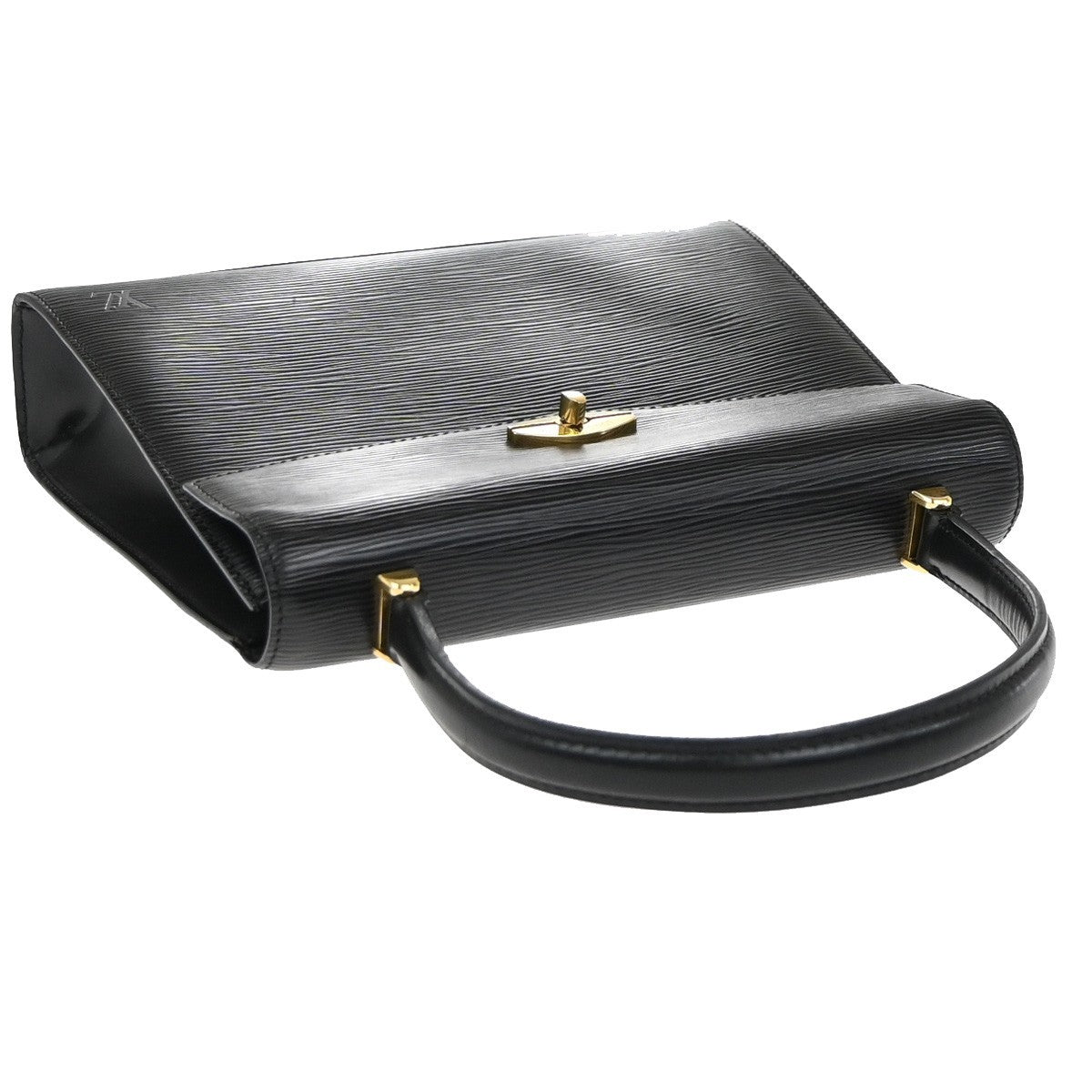 LOUIS VUITTON Logo Malesherbes Hand Bag Epi Leather Black France M52372 34KP419