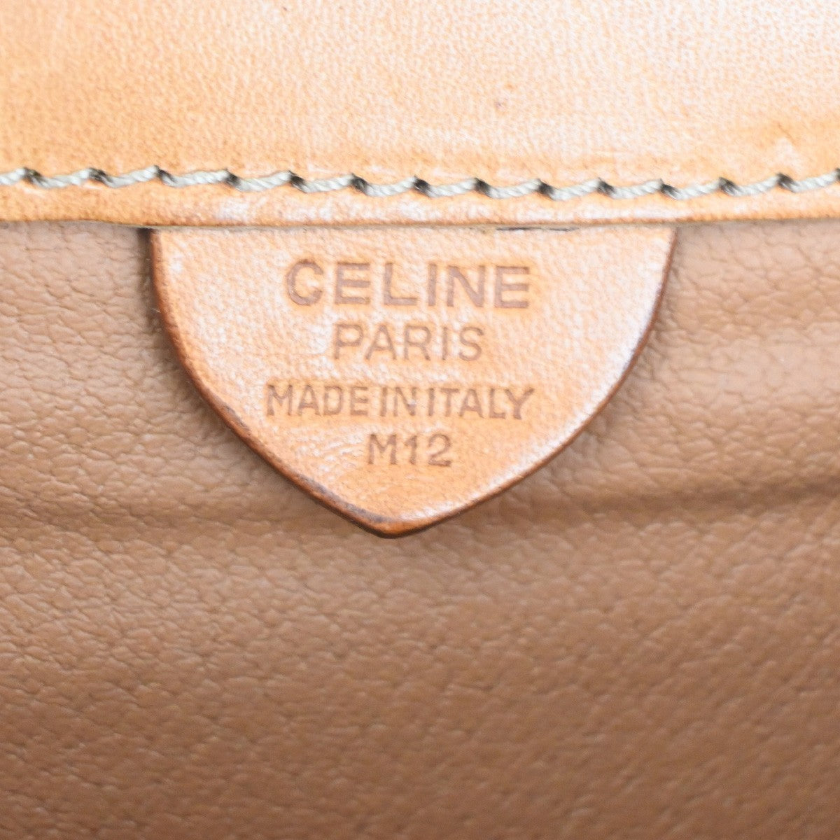 CELINE Logo Macadam Pattern Clutch Hand Bag PVC Leather Brown GHW Italy 60TA330