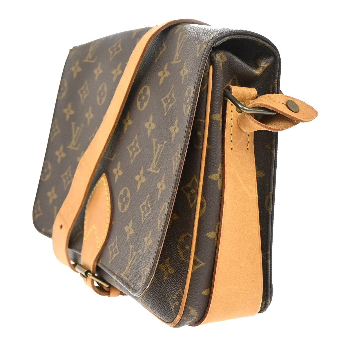LOUIS VUITTON Cartouchiere GM Shoulder Bag Monogram Leather Brown M51252 32CA089