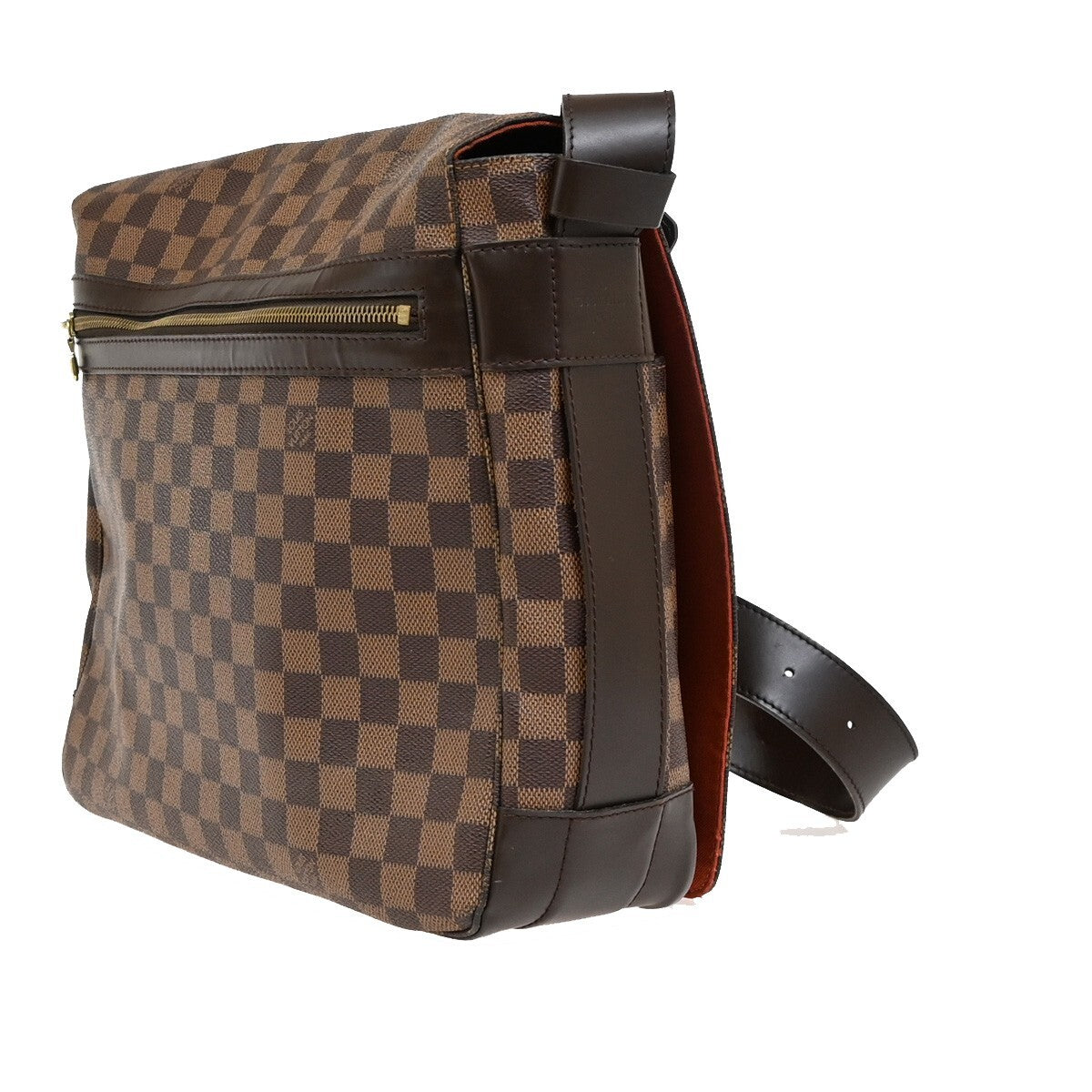 LOUIS VUITTON Bastille Shoulder Bag Damier Ebene Leather Brown N45258 74FB541
