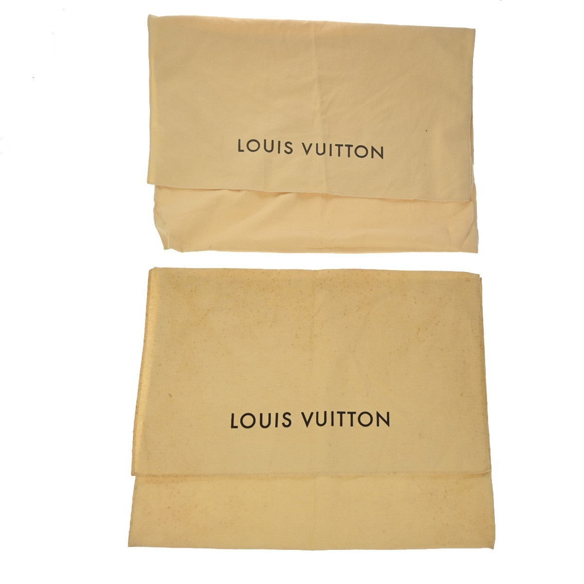 LOUIS VUITTON Logo 10 Set Dust Bag Drawstring Canvas Cotton Beige Brown 09KP246