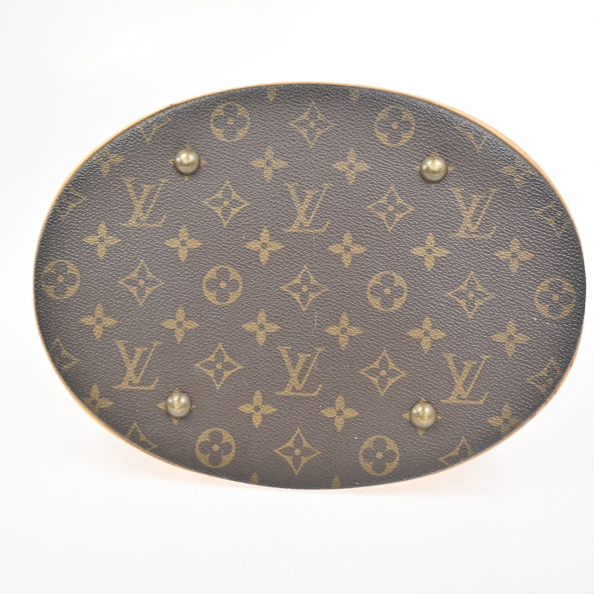LOUIS VUITTON BUCKET GM Shoulder Tote Bag Monogram Leather Brown M42236 30CA848