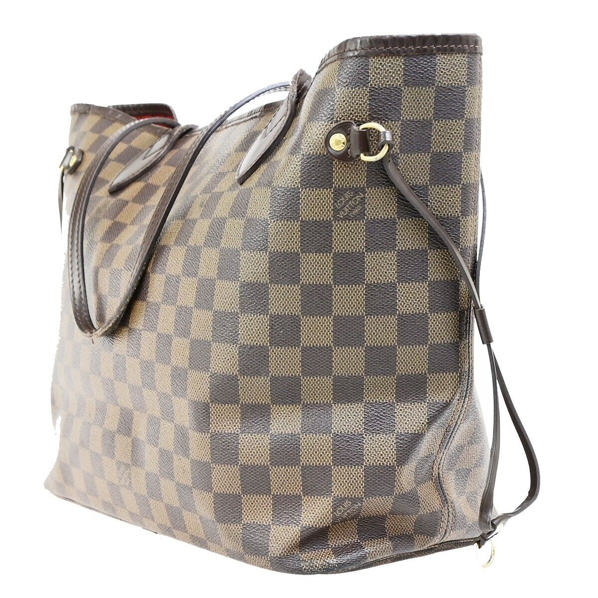 LOUIS VUITTON Neverfull MM Shoulder Bag Damier Ebene Leather BN N51105 99EC925