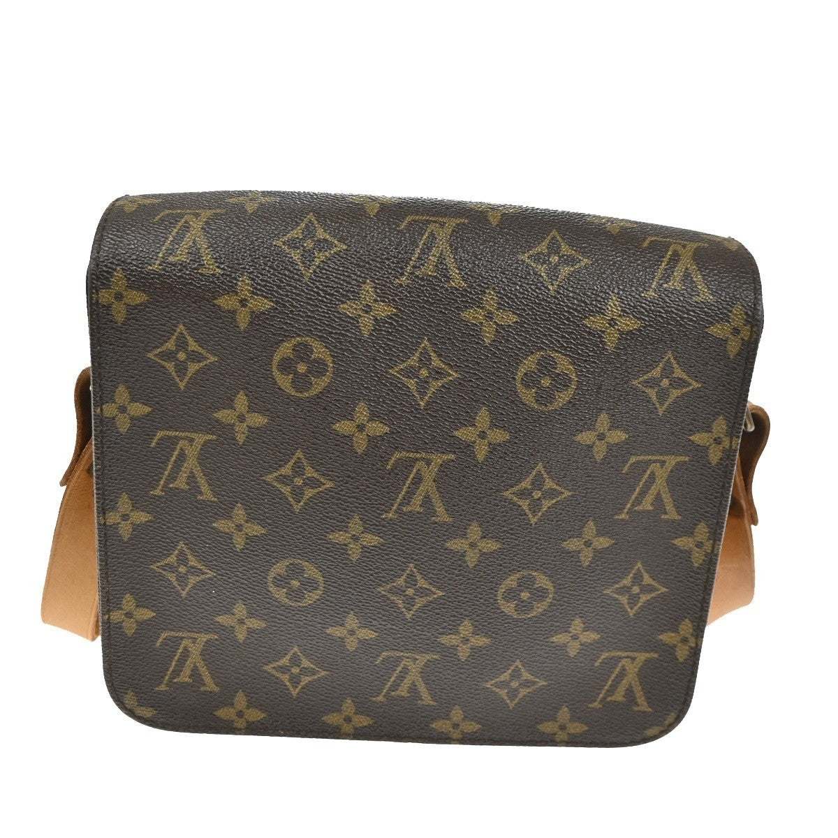 LOUIS VUITTON Cartouchiere MM Shoulder Bag Monogram Leather Brown M51253 88TA476
