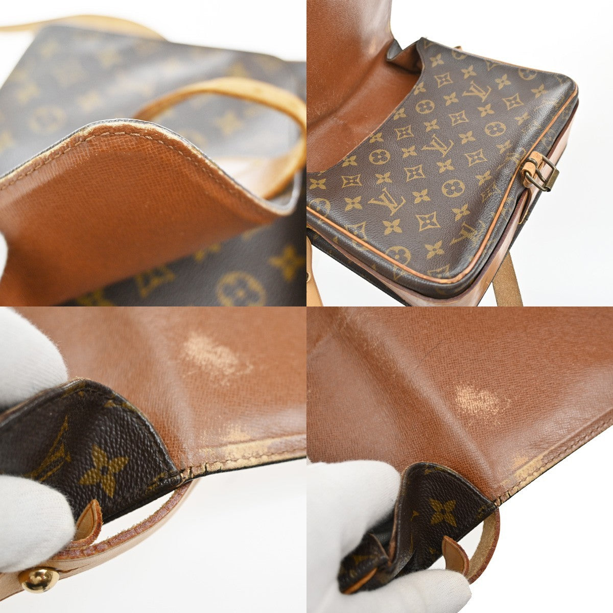 LOUIS VUITTON Cartouchiere GM Shoulder Bag Monogram Leather Brown M51252 65SA086