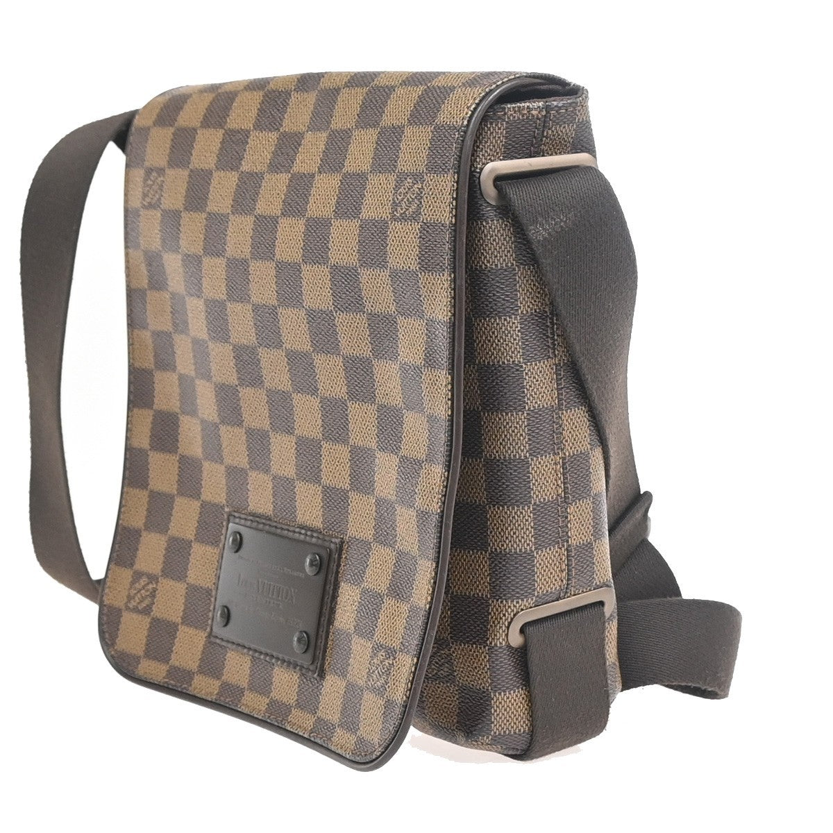 LOUIS VUITTON Brooklyn PM Shoulder Bag Damier Ebene Leather Brown N51210 27KC795