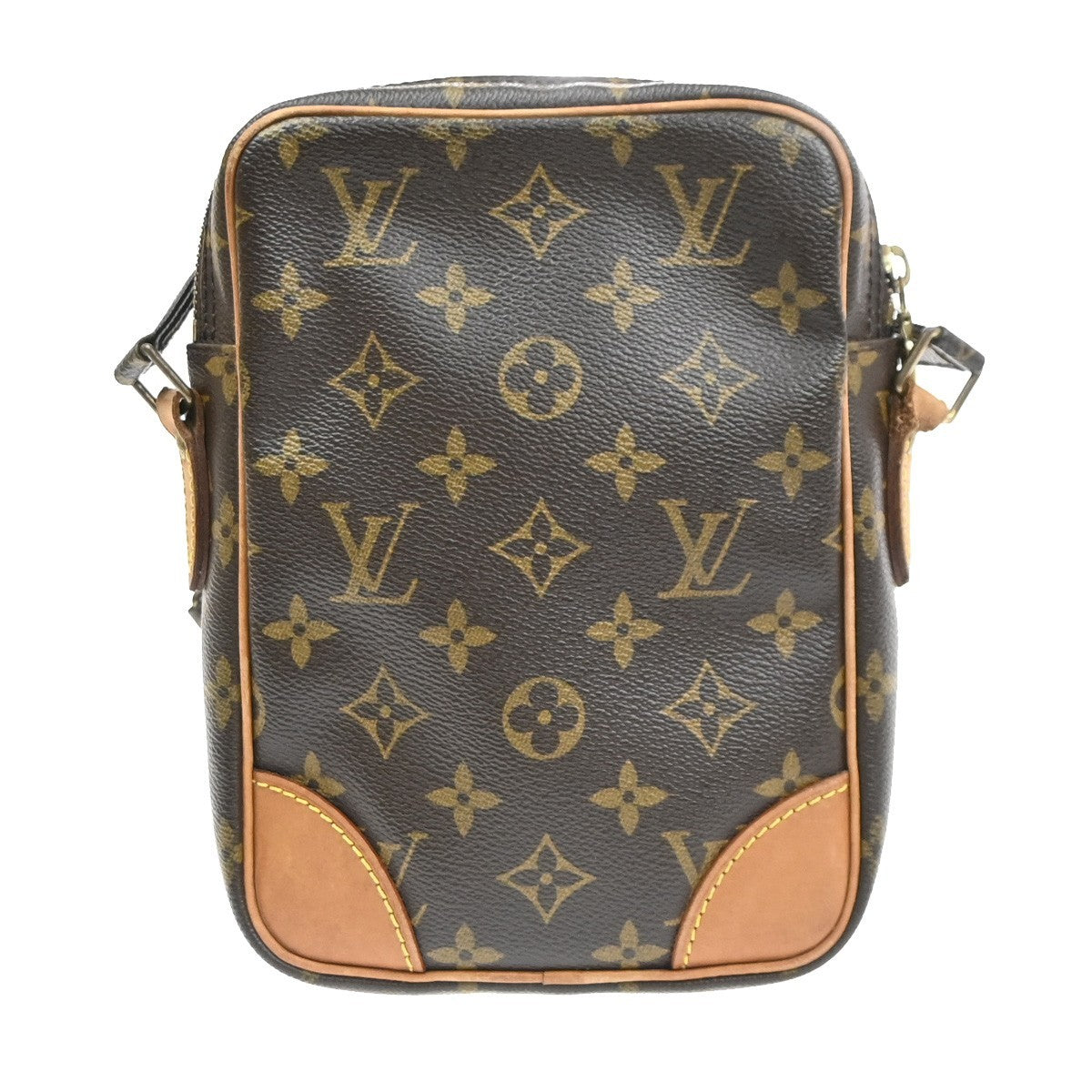 LOUIS VUITTON Danube Shoulder Bag Monogram Leather Brown France M45266 30KC812