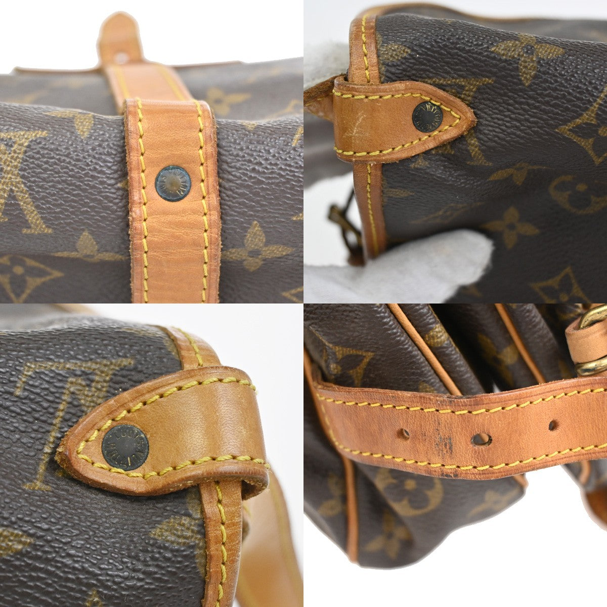 LOUIS VUITTON Logo Saumur 30 Shoulder Bag Monogram Leather BN M42256 30CA903