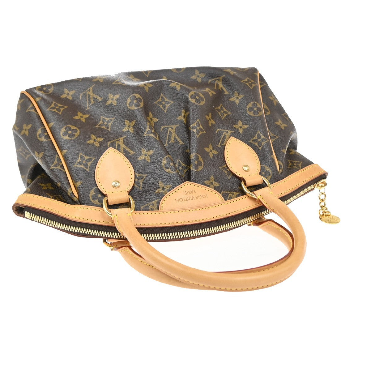 LOUIS VUITTON Tivoli PM Handbag Monogram Leather France Brown M40143 609RF668