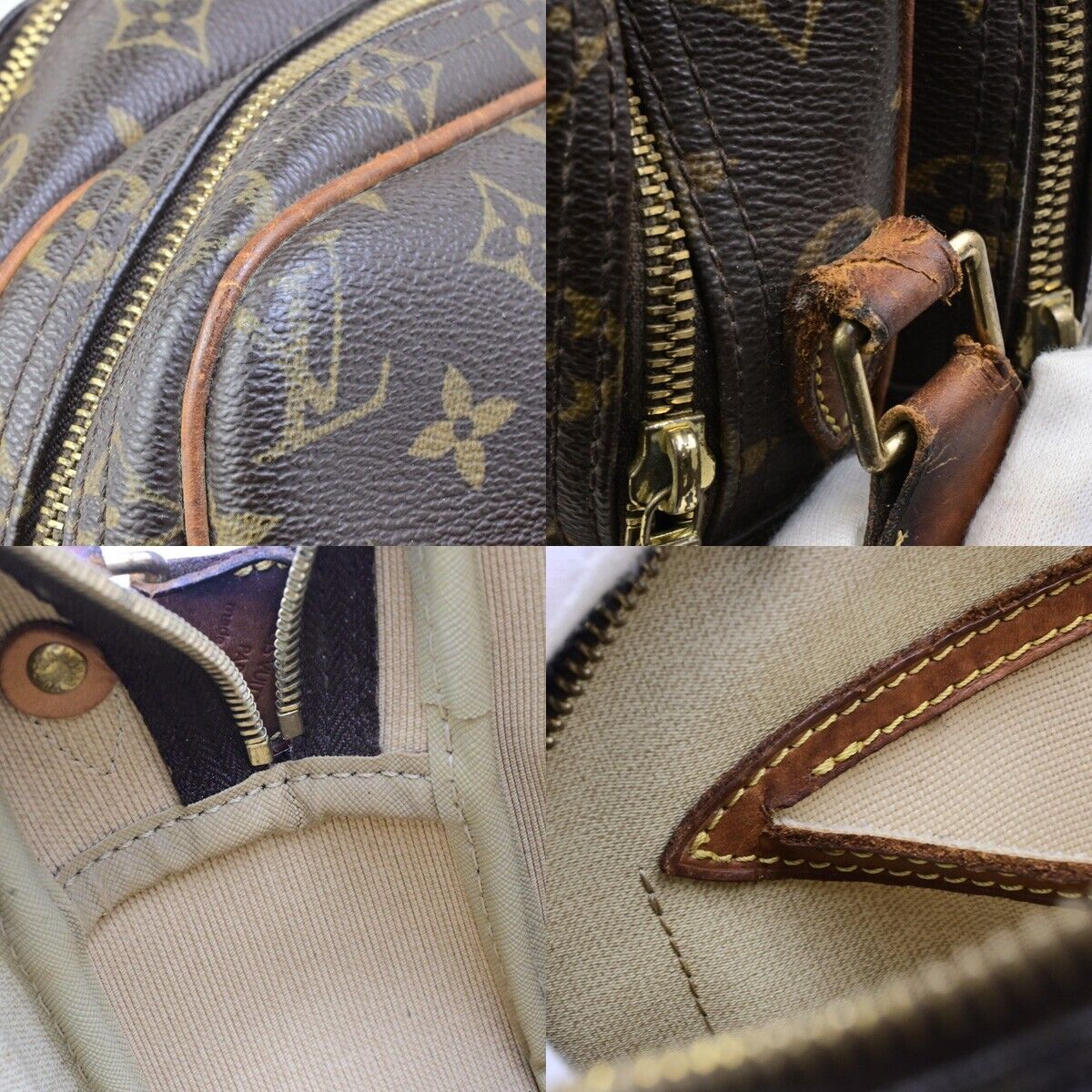 LOUIS VUITTON Reporter PM Crossbody Shoulder Bag Monogram Leather M45254 61ED309