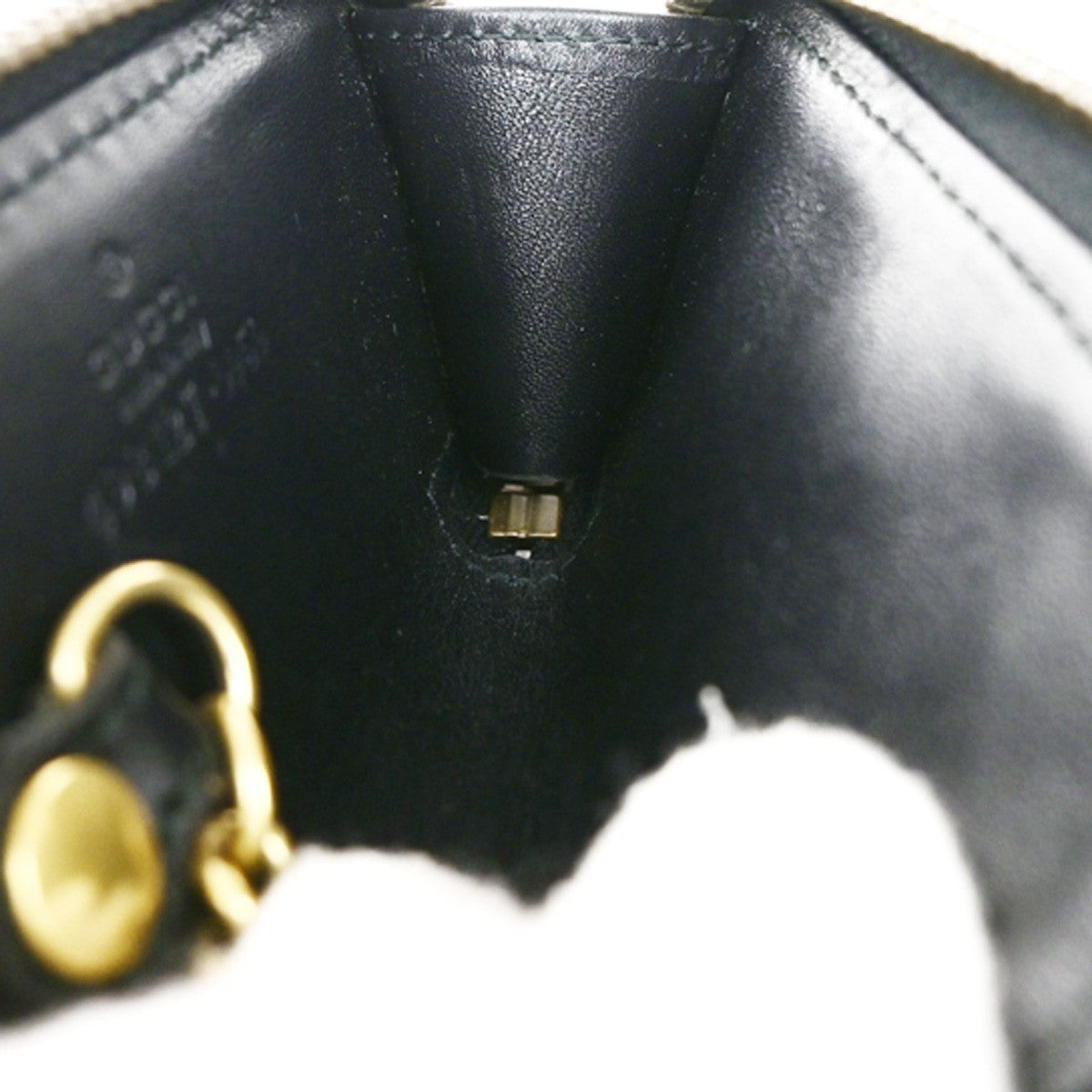 GUCCI GG Logo Marmont Key Pouch Case Leather Black Italy GHW 81YJ251