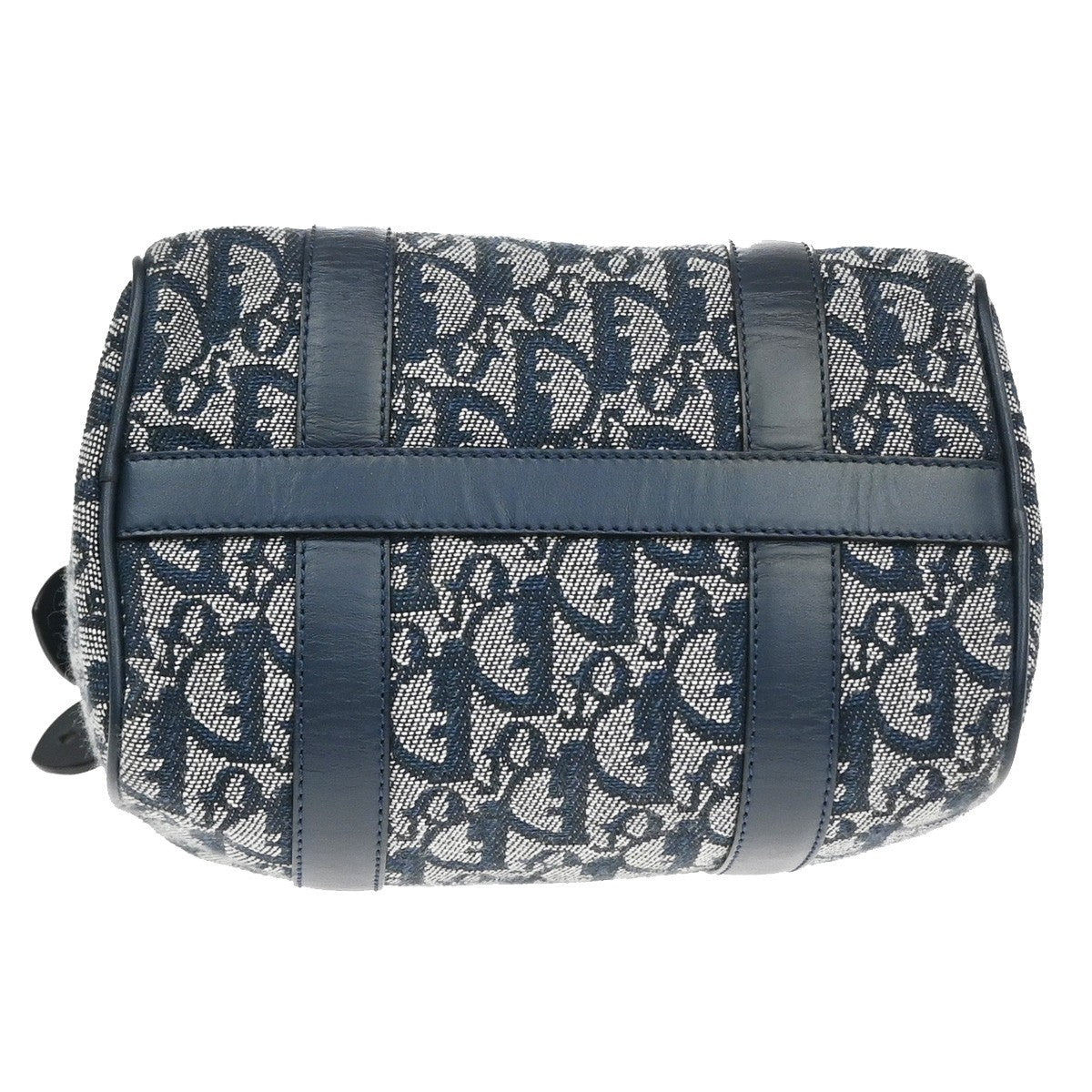 CHRISTIAN DIOR Logo Trotter Pattern Hand Bag Canvas Leather BE GHW 684RQ071
