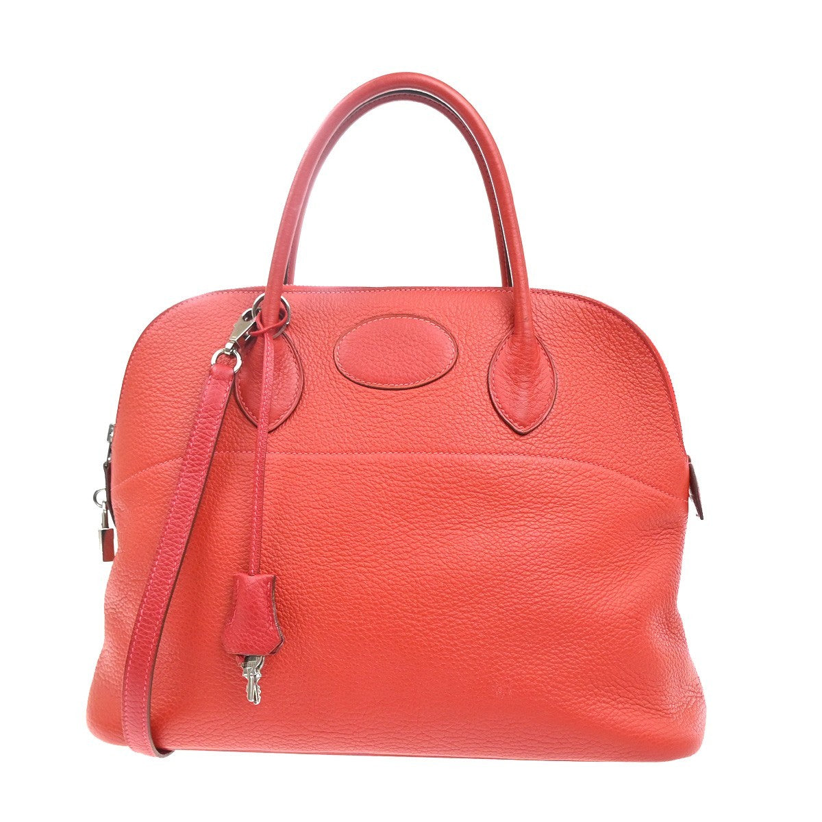 HERMES Bolide 35 2way Shoulder Hand Bag Taurillon Leather Red France 809RL943