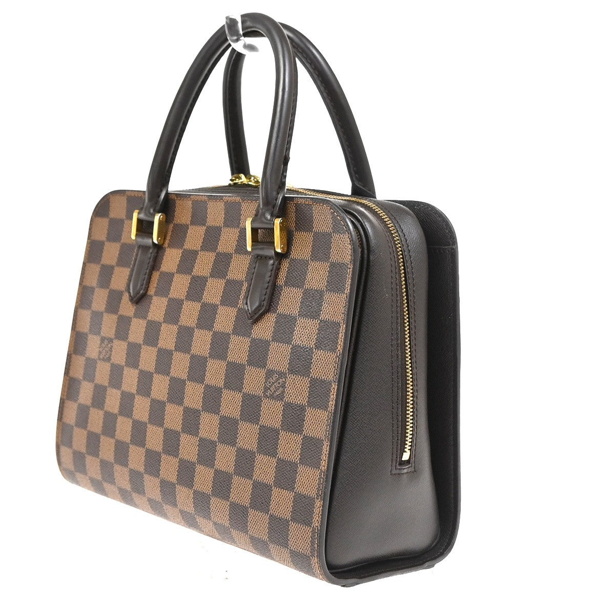 LOUIS VUITTON Triana Hand Bag Damier Ebene Leather Brown France N51155 18CA816