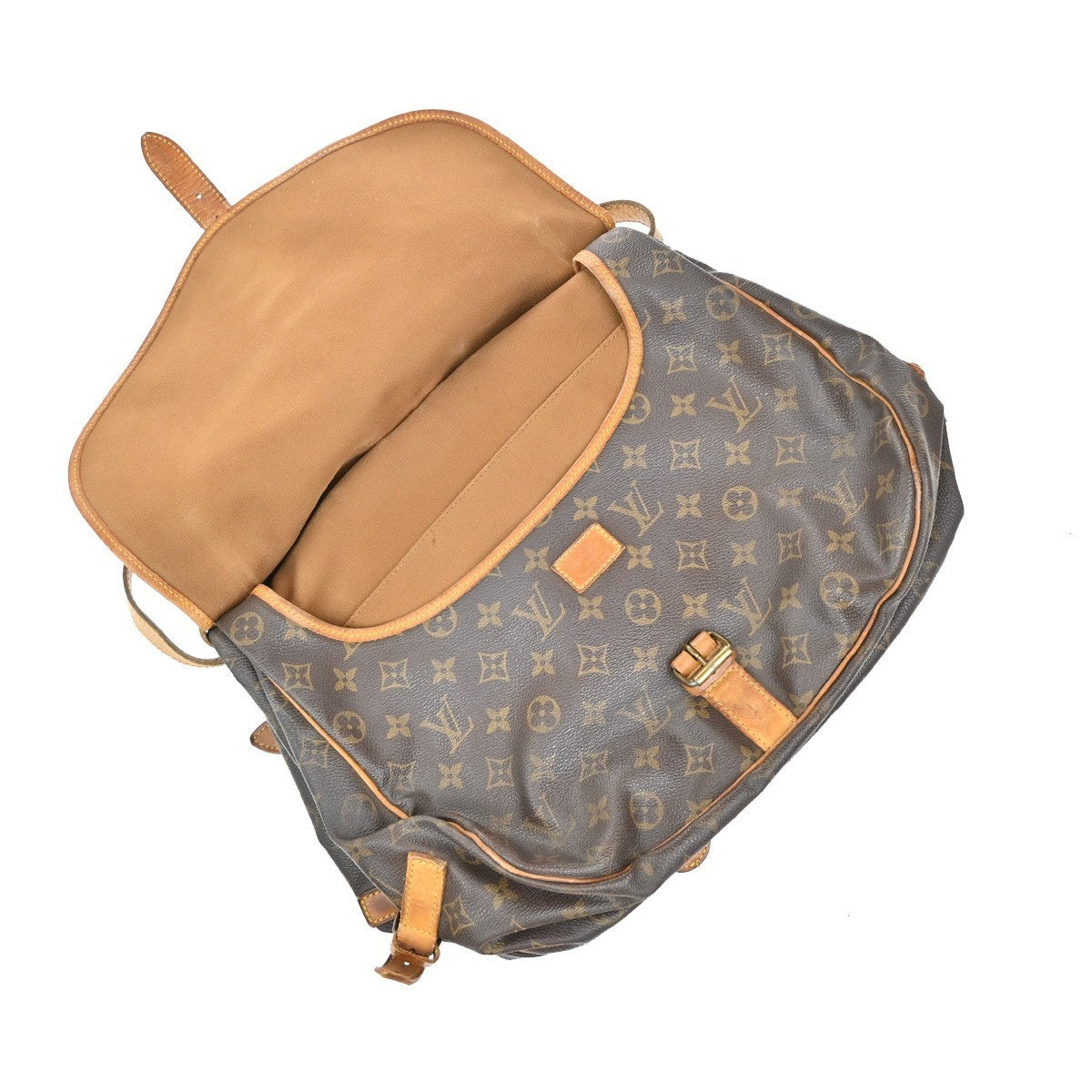 LOUIS VUITTON Saumur 35 Shoulder Bag Monogram Leather BN France M42254 70MA376