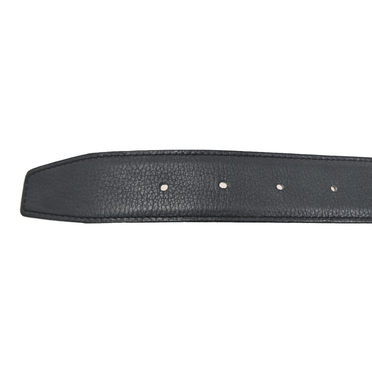 HERMES H Logo Constance Reversible Buckle Belt Leather #68 Black BN SHW 70RL805