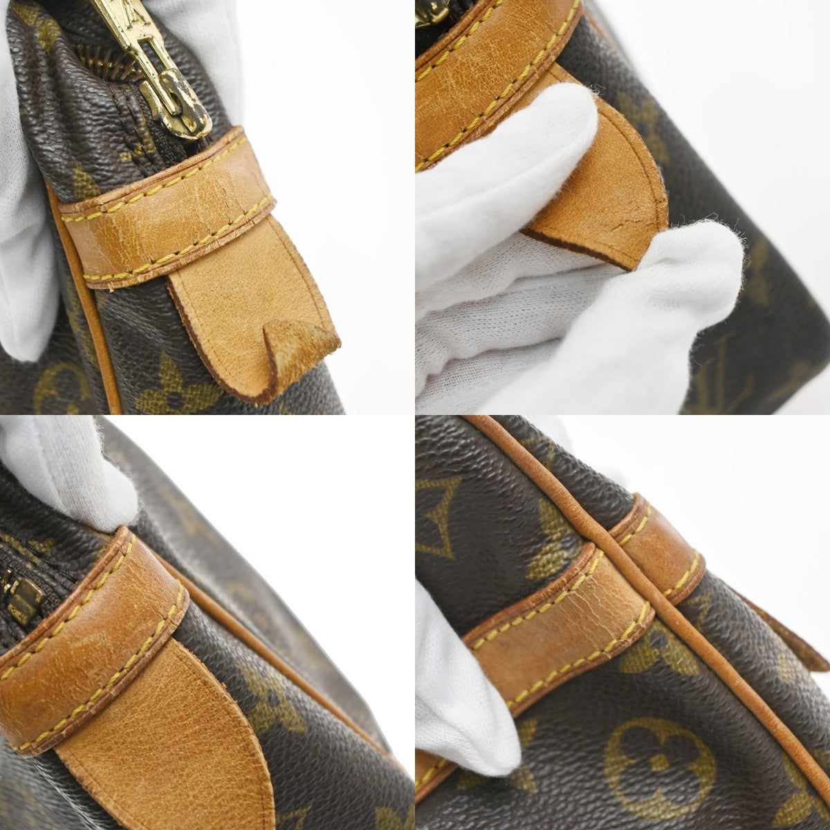 LOUIS VUITTON Compiegne 28 Clutch Hand Bag Monogram Leather Brown M51845 61YJ147