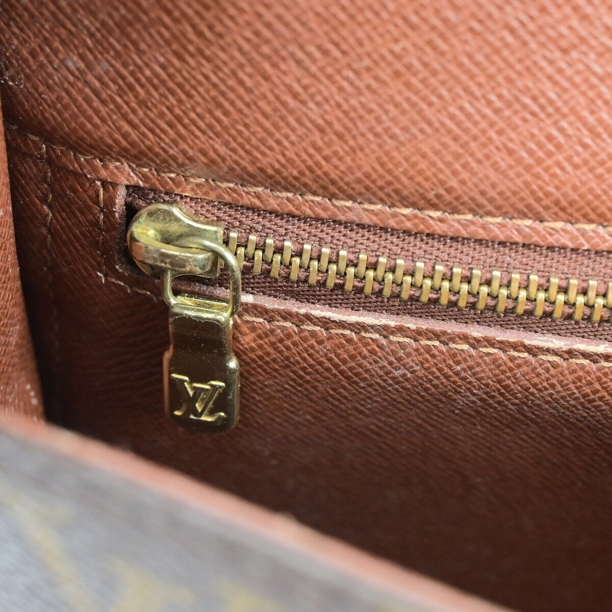 LOUIS VUITTON Saint Cloud GM Shoulder Bag Monogram Leather Brown M51242 31HC015