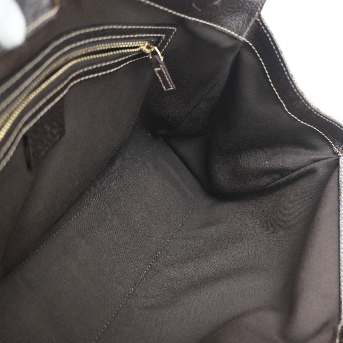 GUCCI Logo GG Pattern Shoulder Bag Canvas Leather Brown GHW Italy 76YH745