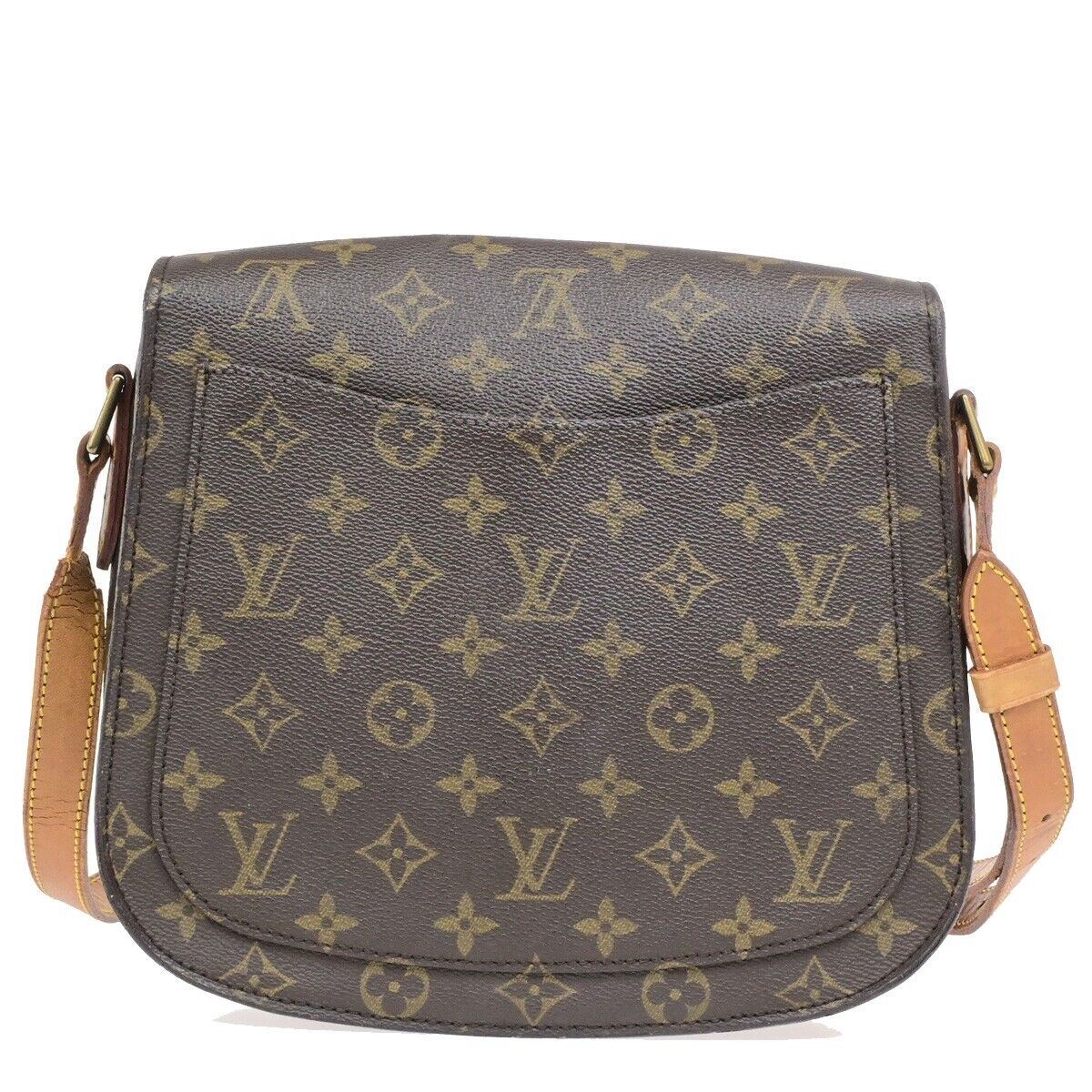 LOUIS VUITTON Saint Cloud GM Shoulder Bag Monogram Leather Brown M51242 61ED903