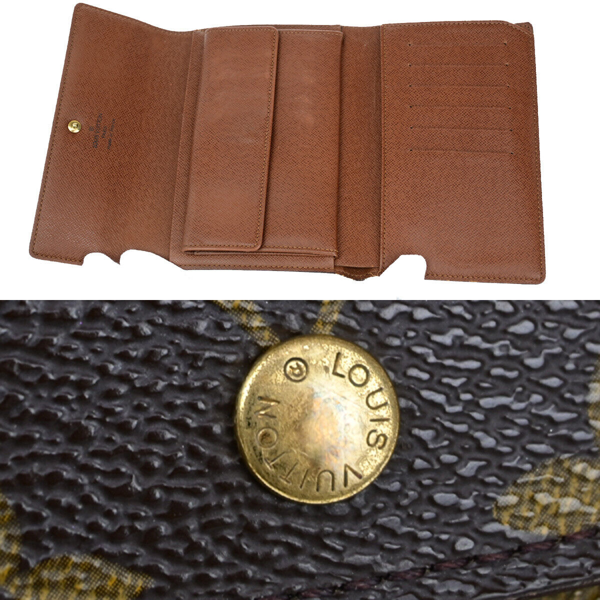 LOUIS VUITTON Porte Tresor Etui Papier Trifold Wallet Monogram BN M61202 67YE663