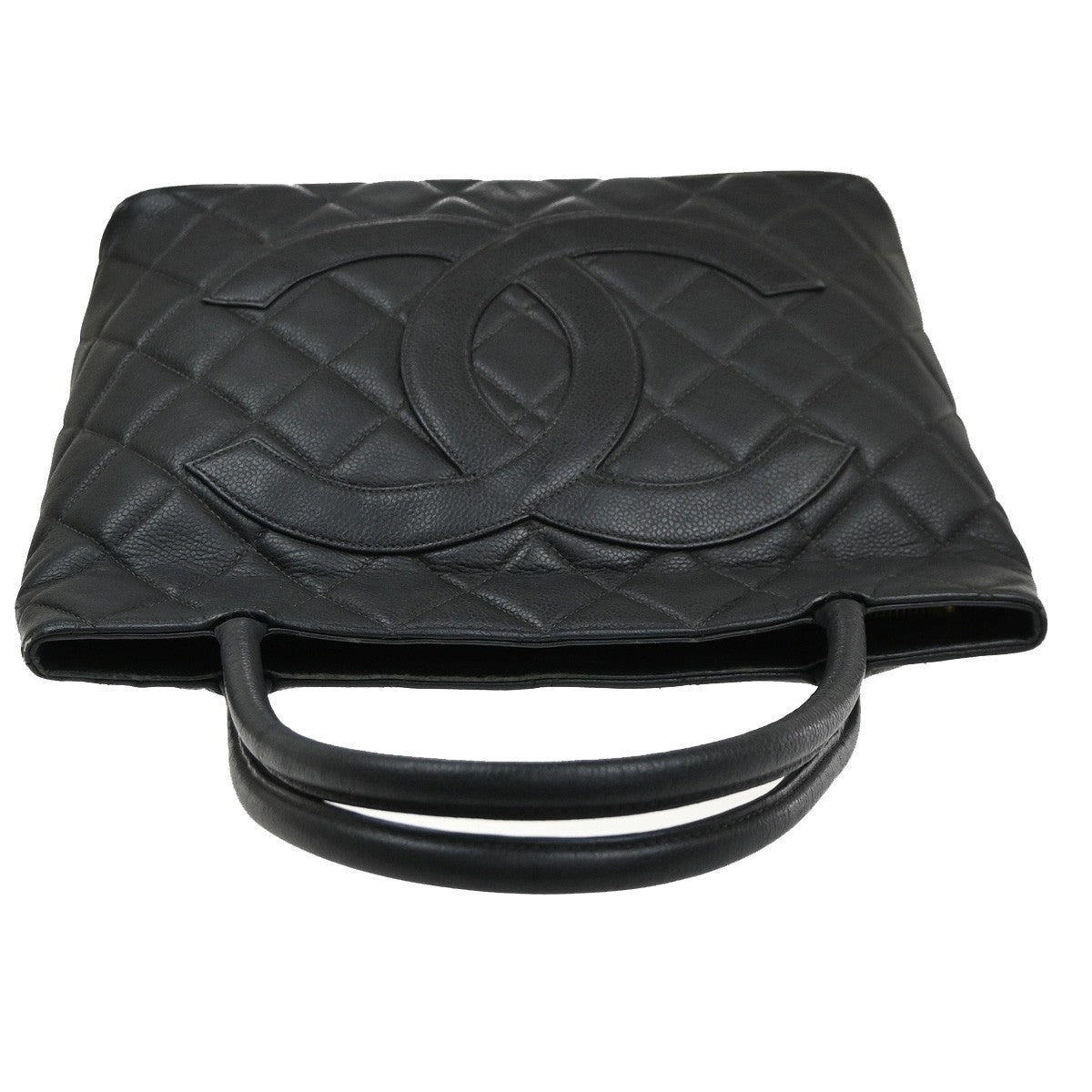 CHANEL CC Matelasse Medallion Hand Tote Bag Grained Calfskin Leather VTE 99MA635