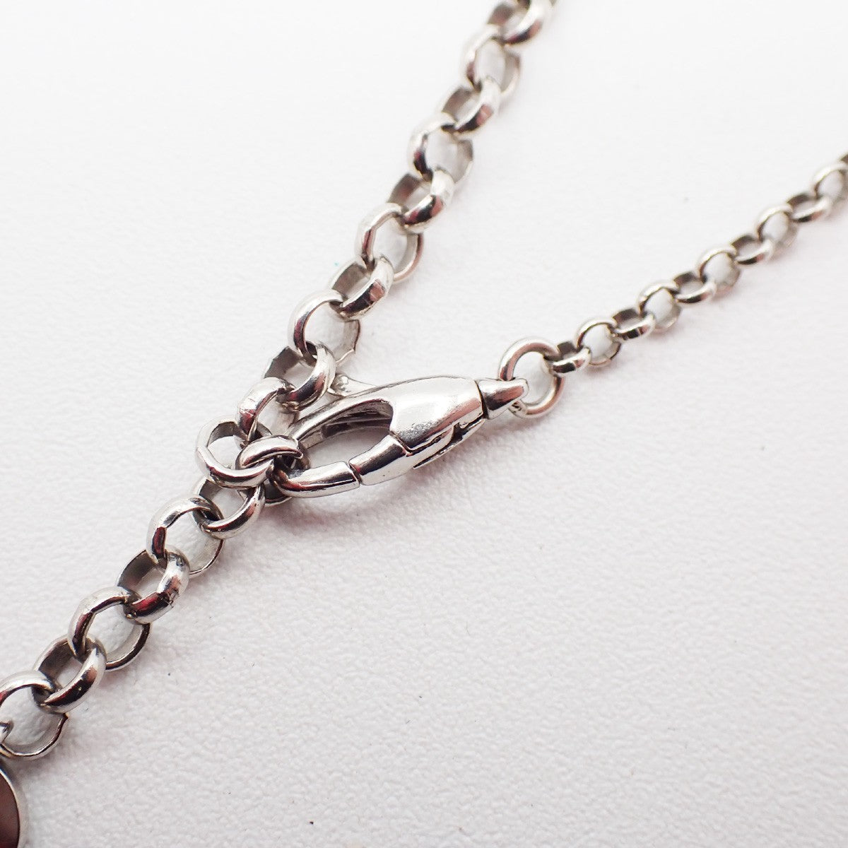GUCCI Logo Interlocking G Chain Necklace AG925 Silver Italy 01KP557