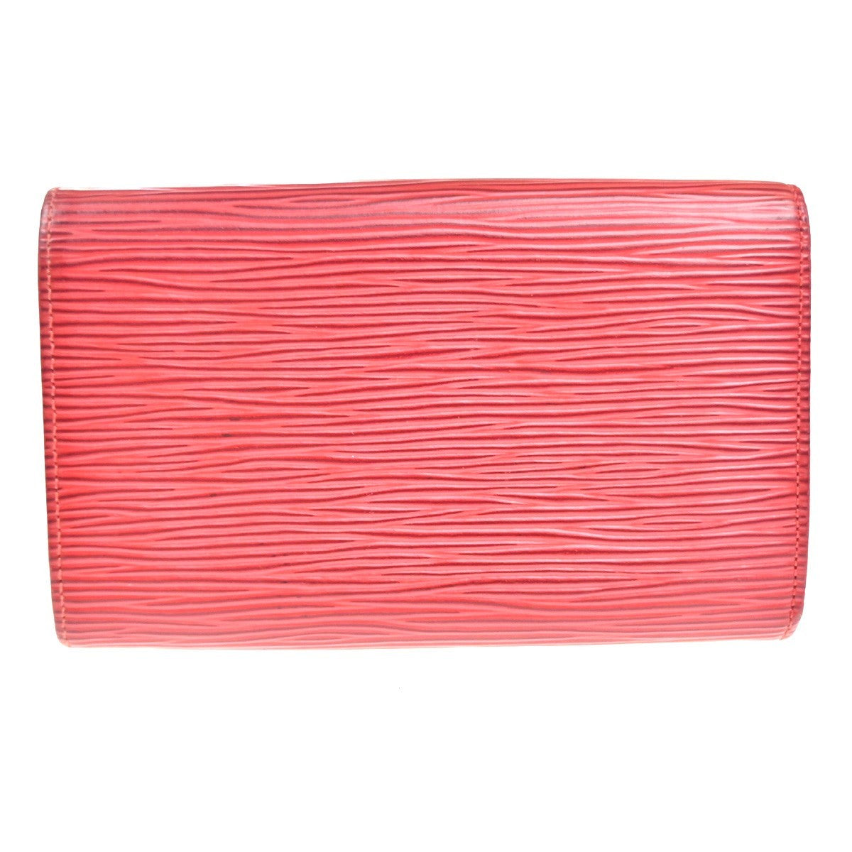 LOUIS VUITTON Porte Monnaie Billets Tresor Wallet Epi Leather Red M63507 07KC259