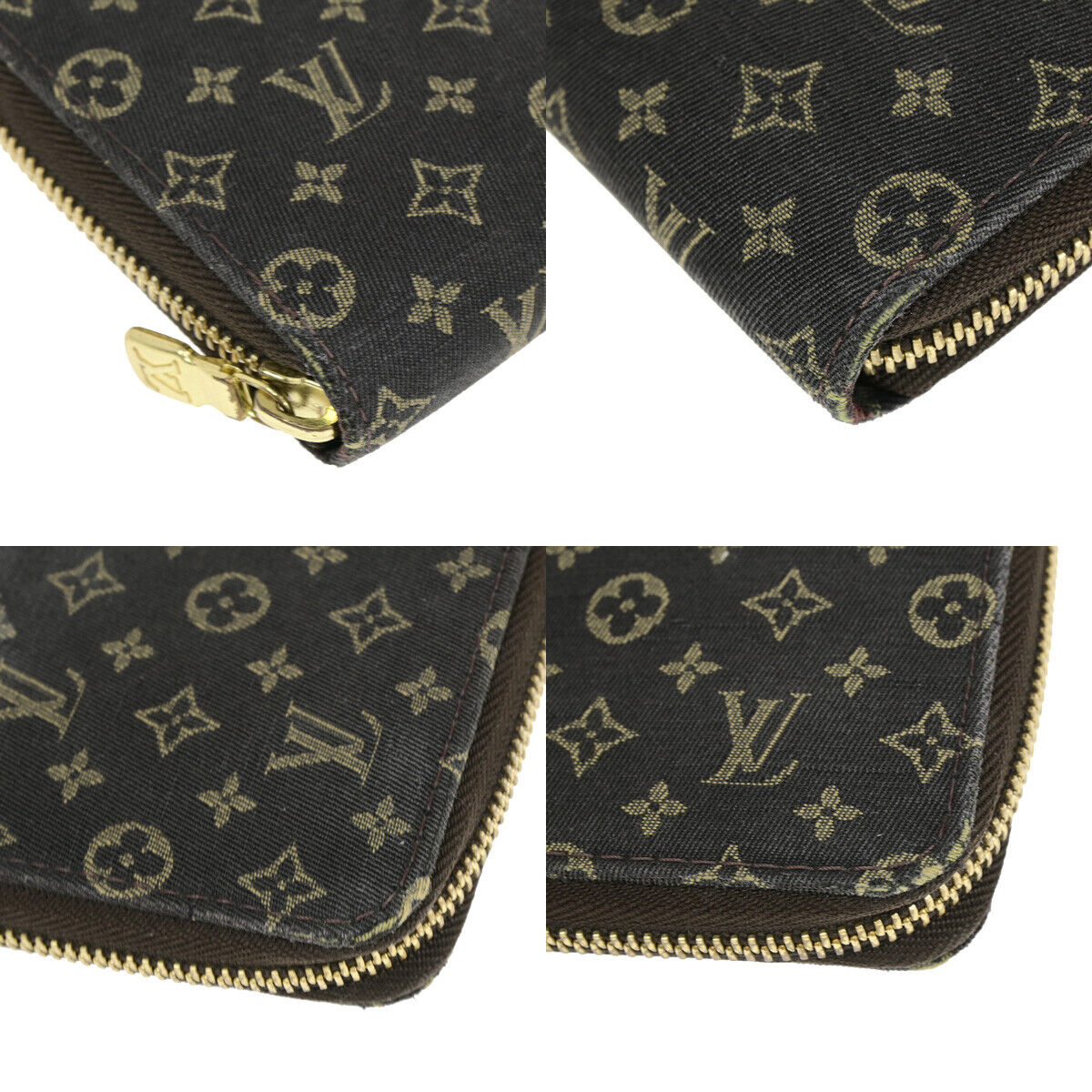 LOUIS VUITTON Zippy Wallet Monogram Mini Lin Canvas Leather BN M95235 69YF036