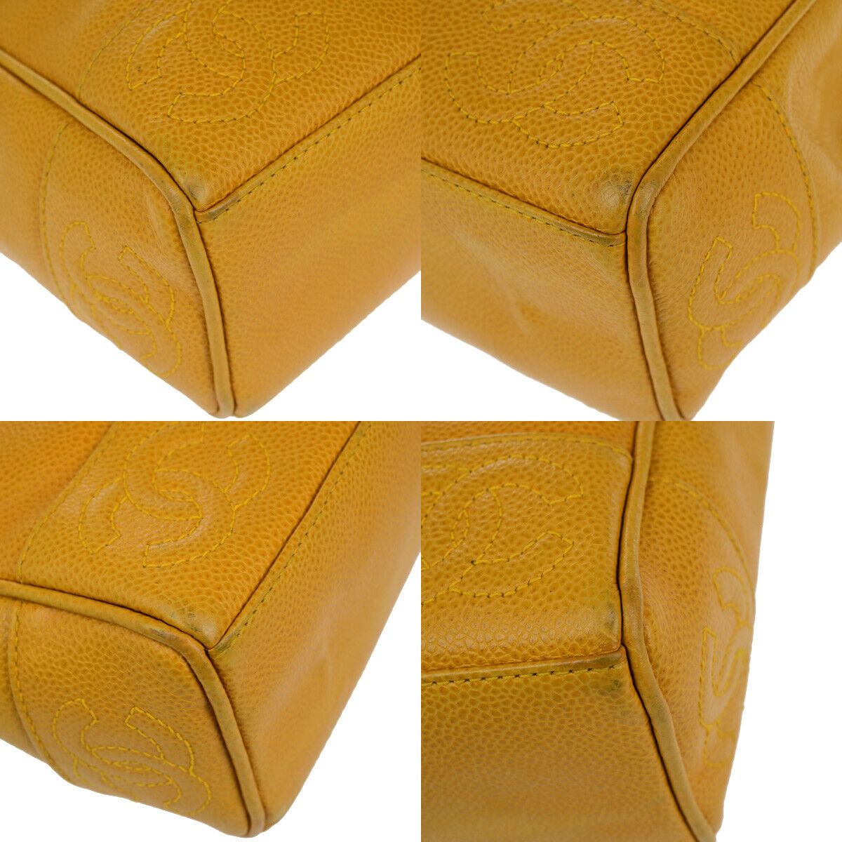 CHANEL Triple CC Chain Shoulder Bag Grained Calfskin Leather YW GHW 667RK560