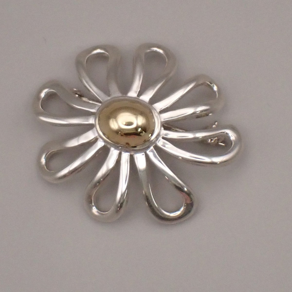 Tiffany & Co. Logo Daisy Flower Pin Brooch Silver 925/Gold 750 64RL337