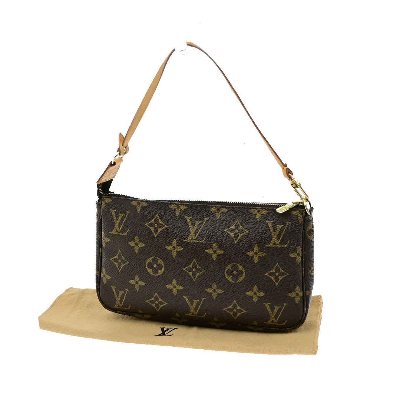 LOUIS VUITTON Pochette Accessoires Hand Bag Monogram Leather BN M51980 12YH081