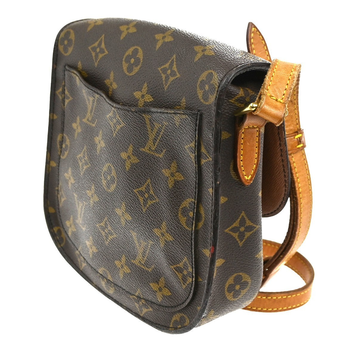 LOUIS VUITTON Saint Cloud MM Shoulder Bag Monogram Leather Brown M51243 83CA668