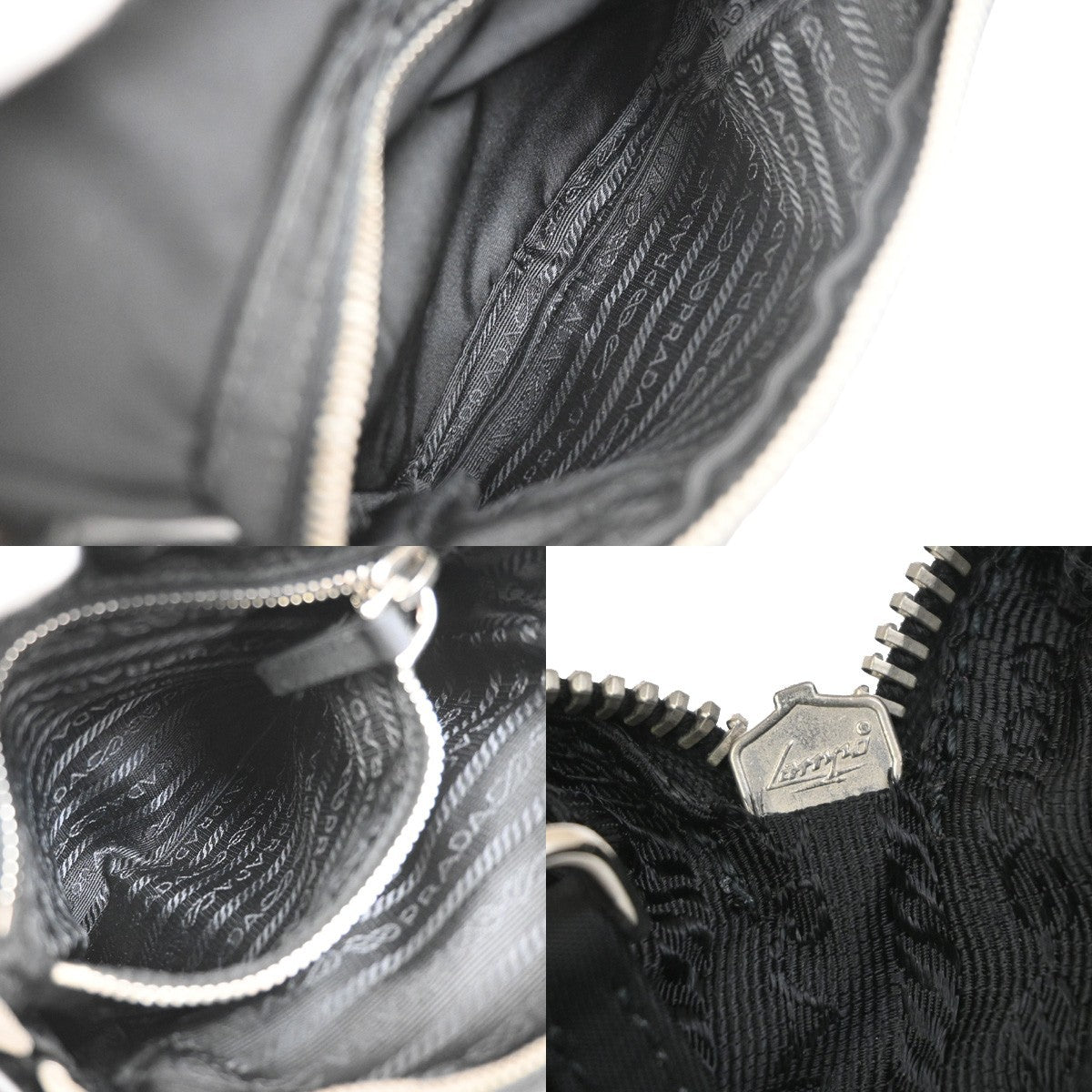 PRADA Logo Crossbody Shoulder Bag Nylon Leather Black SHW Italy 31MA686