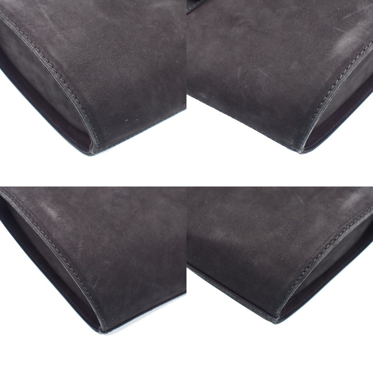 SALVATORE FERRAGAMO Logo Vara Mini Hand Bag Suede Leather Black 69EF367