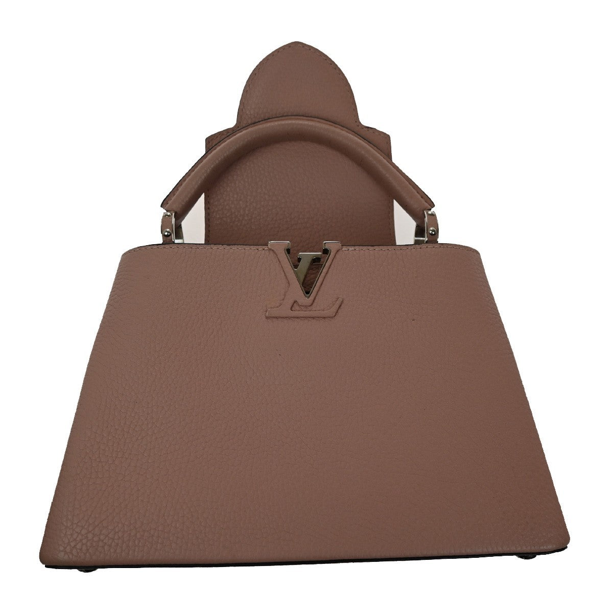 LOUIS VUITTON LV LOGO Capucines BB Hand Bag Leather Pink M22178 300RF767