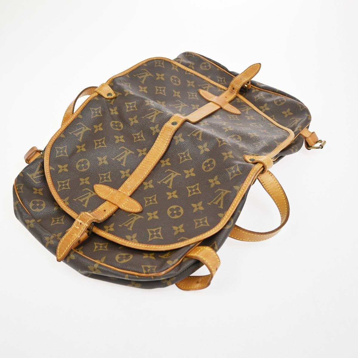 LOUIS VUITTON Logo Saumur 30 Shoulder Bag Monogram Leather BN M42256 30CA903