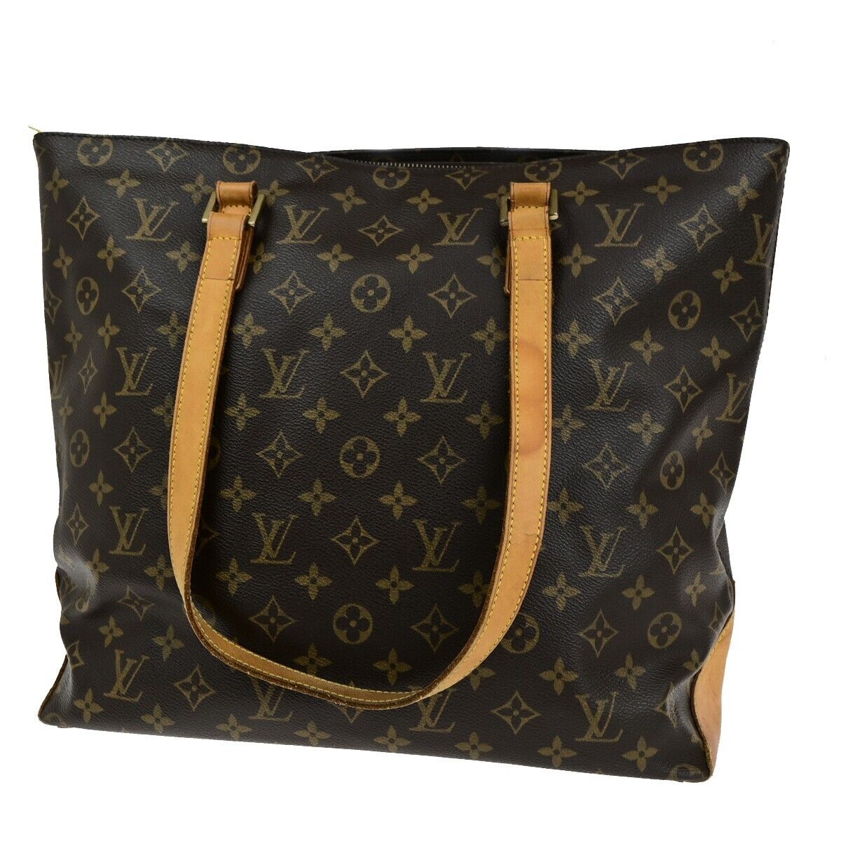LOUIS VUITTON Cabas Mezzo Shoulder Bag Monogram Leather Brown M51151 82ED413