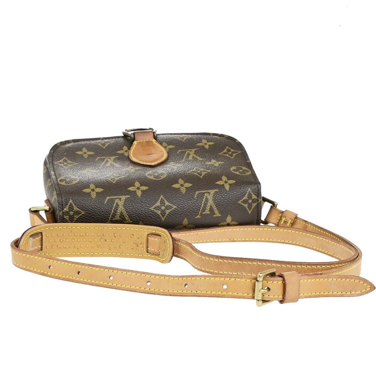 LOUIS VUITTON Saint Cloud MM Shoulder Bag Monogram Leather Brown M51243 35EC901
