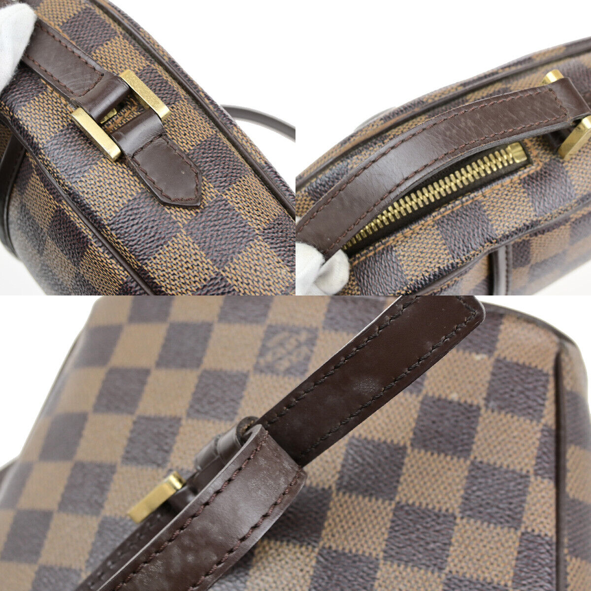 LOUIS VUITTON Ipanema PM Shoulder Bag Damier Ebene Leather Brown N51294 74YG089