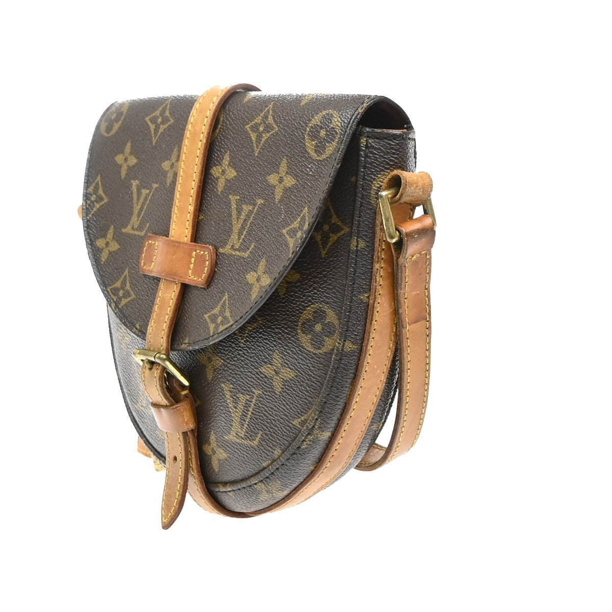 LOUIS VUITTON Chantilly PM Shoulder Bag Monogram Leather Brown M51234 67MA538