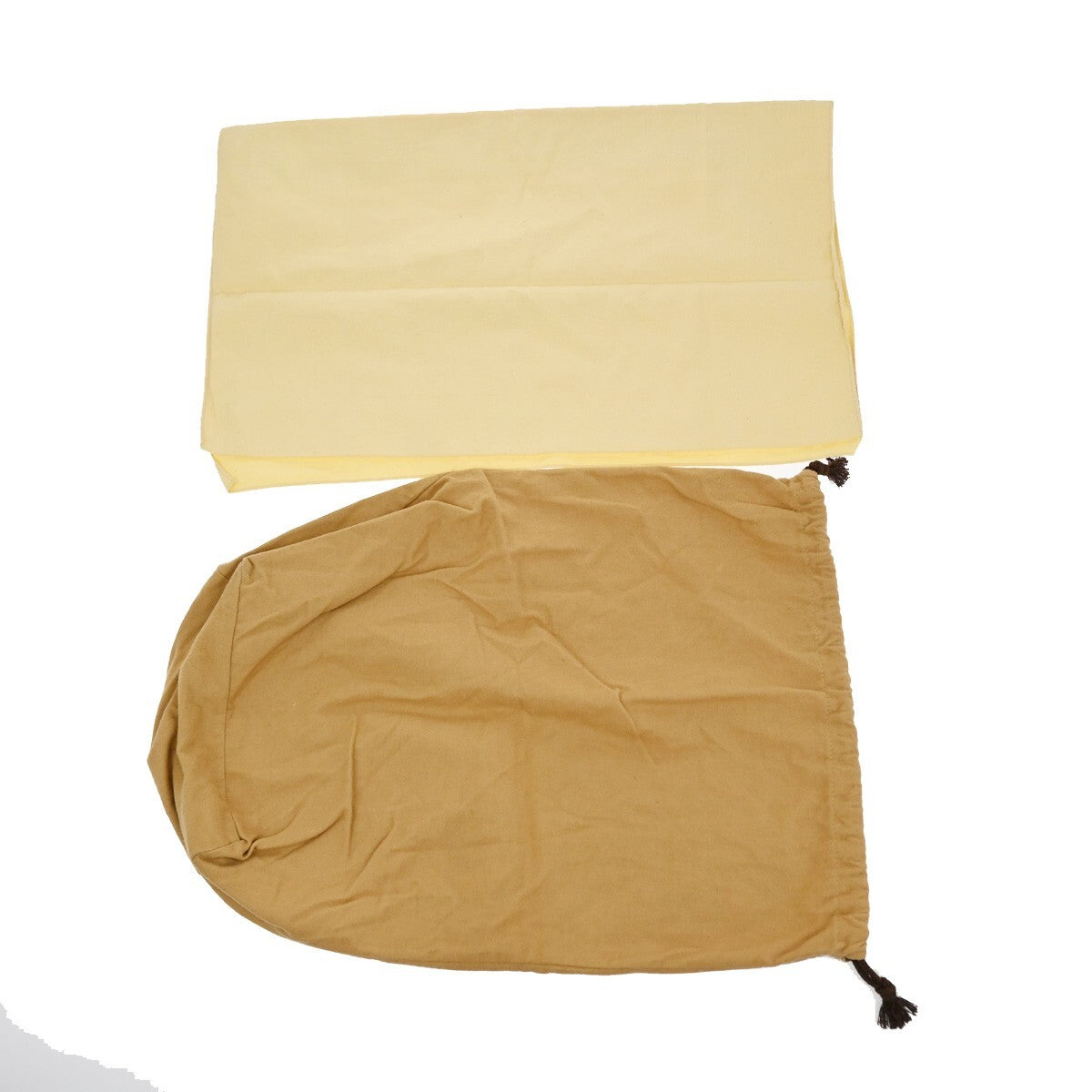 LOUIS VUITTON Logo 10 Set Dust Bag Drawstring Canvas Cotton Beige Brown 09FB552