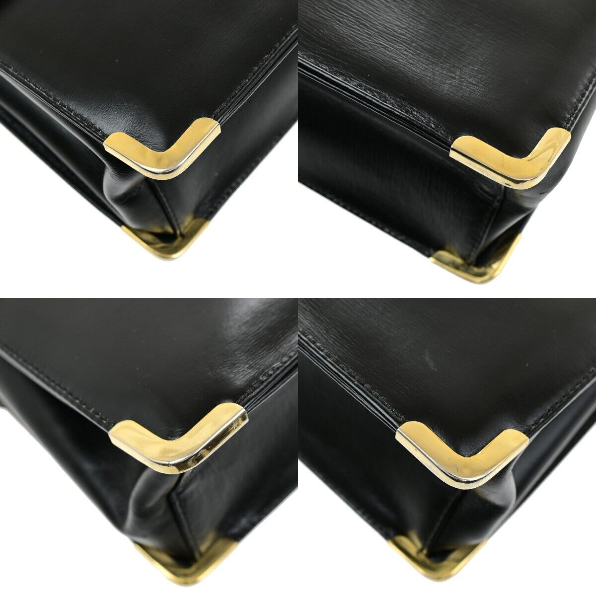 CHRISTIAN DIOR Logo Shoulder Bag Leather Black GHW 33ED426