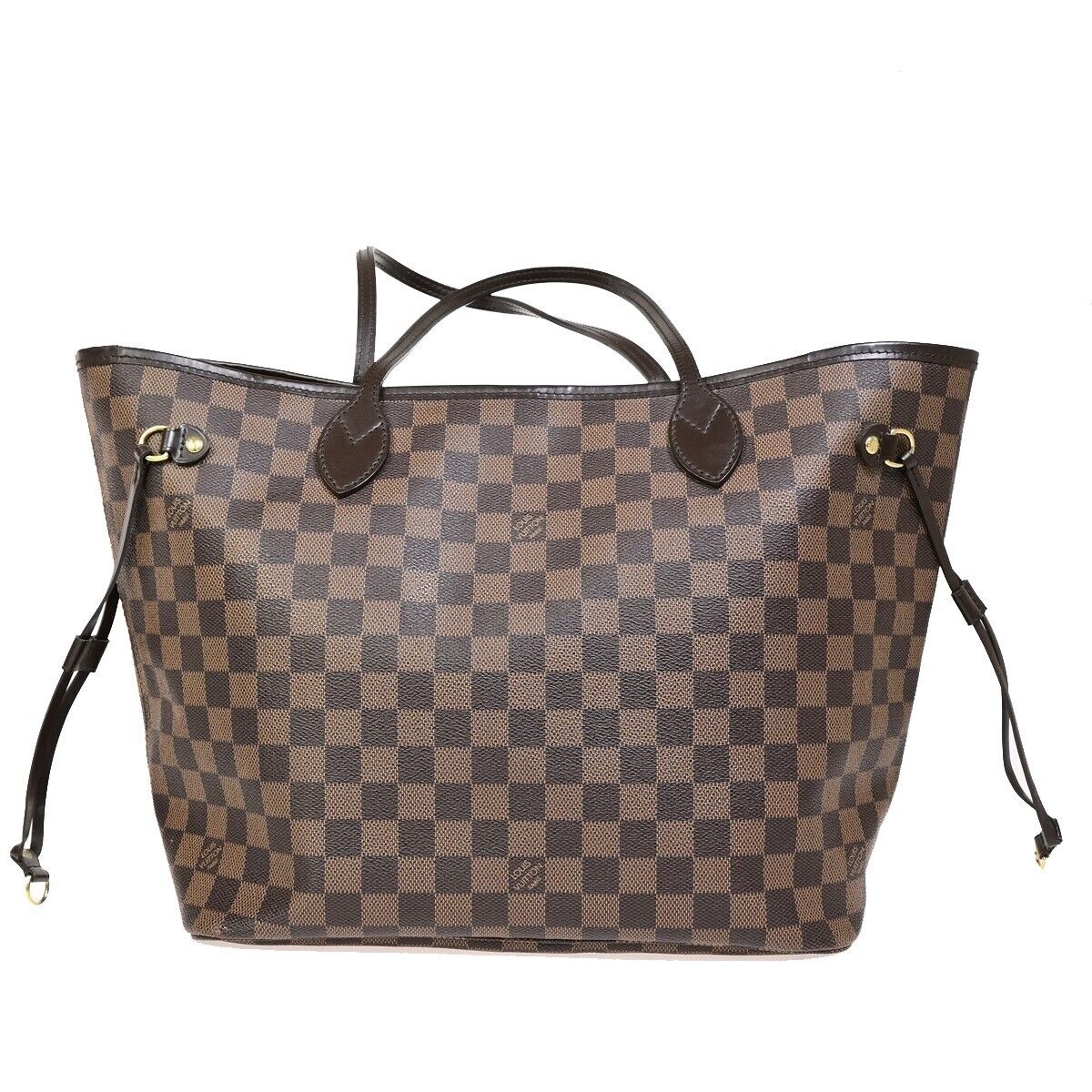 LOUIS VUITTON Neverfull MM Shoulder Bag Damier Ebene Leather BN N51105 29SJ002