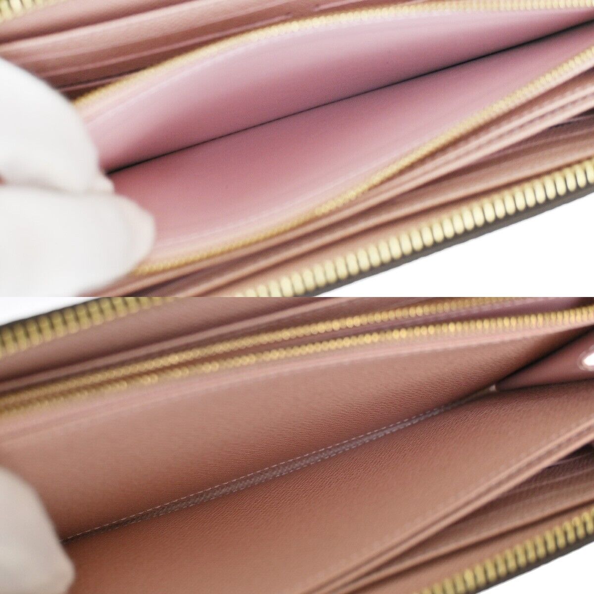 LOUIS VUITTON Zippy Wallet Vivienne Monogram Leather Brown Rose M69054 59RJ206