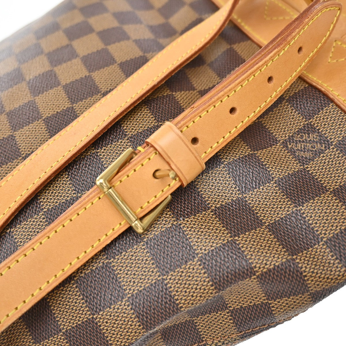 LOUIS VUITTON Logo Arlequin Backpack Bag Damier Ebene Brown N99038 50KB386