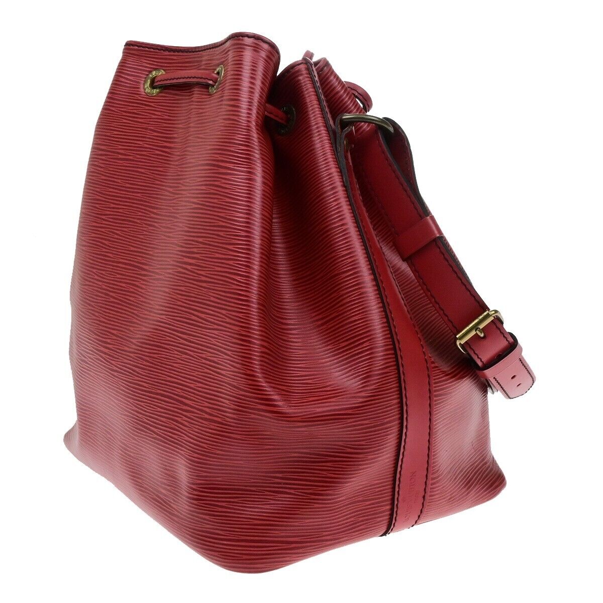 LOUIS VUITTON Petit Noe Drawstring Shoulder Bag Epi Leather Red M44107 87ED460