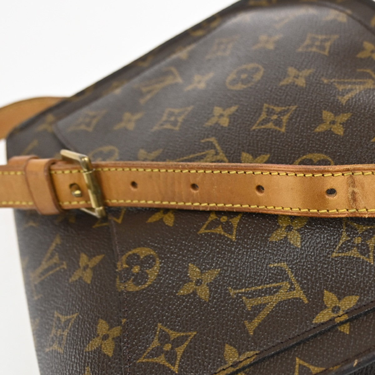LOUIS VUITTON Saint Cloud GM Shoulder Bag Monogram Leather Brown M51242 34YJ084